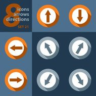 set of eight icons - with arrows