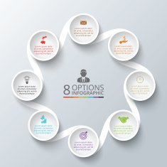 Vector circle element for infographic N24