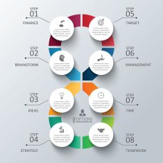 Vector circle infographic N49