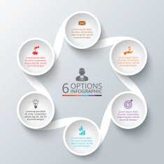 Vector circle element for infographic N25