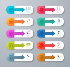 Infographic design with paper creative lines N2