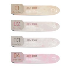 Light pink number banner on summer and autumn season N2