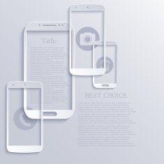 Vector modern light smartphones icons N2