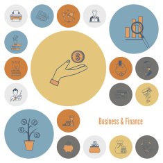 business and finance icon set N276