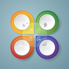 Infographic marketing icons Business concept with 4 options N3