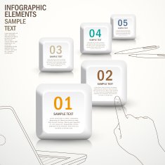 Abstract button infographics free image download