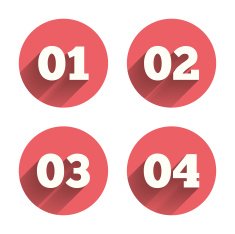 Step one two three icons Sequence of options N3