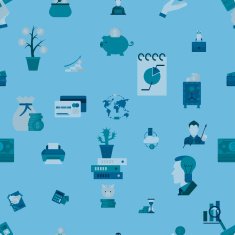 Business and Finance Seamless Pattern N17