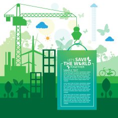 Ecology concept save world vector illustration N75