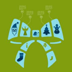 Christmas flat infographic N12