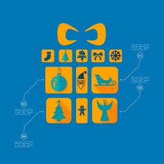 Christmas flat infographic N19
