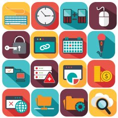 Big set of various financial service items N3