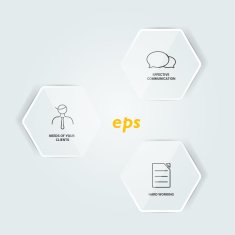 Network connected speech diagram Minimalistic flat template