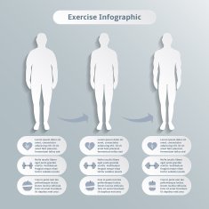 Infographic elements for men fitness