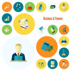 business and finance icon set N297