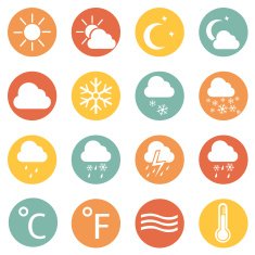 Vector Set of Weather Icons N3