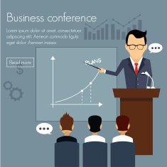 Banners template set Conference presentation partnership free image ...