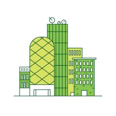 Building illustration line art N26