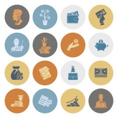 business and finance icon set N334