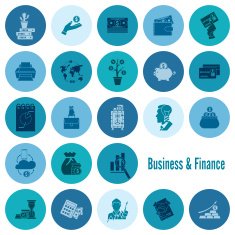 business and finance icon set N342