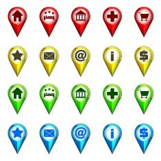 destination icon navigation collection vector