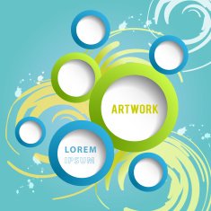 Circle Modern digital template vector banner infographics