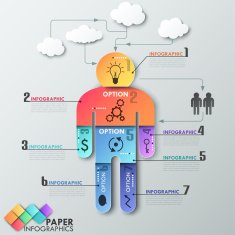 Modern infographics options banner N282