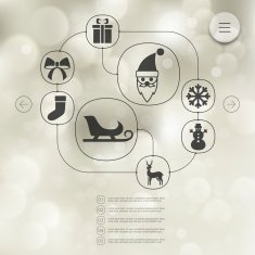 Christmas infographic with unfocused background N26
