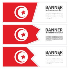 tunisia Flag banners collection independence day N2