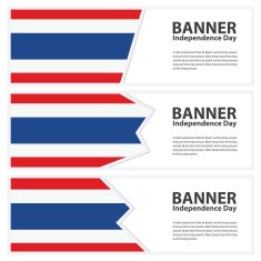 thailand Flag banners collection independence day N2