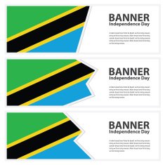 tanzania Flag banners collection independence day N2