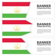 Tajikistan Flag banners collection independence day N2