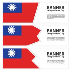 taiwan Flag banners collection independence day N2