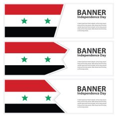 syria Flag banners collection independence day N2