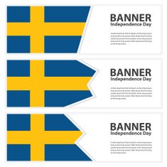 sweden Flag banners collection independence day N2