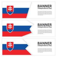 Slovakia Flag banners collection independence day N2