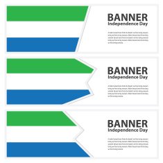 sierra leone Flag banners collection independence day N2