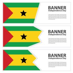 sao tome and principe Flag banners collection independence day N2