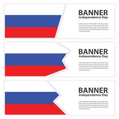 russia Flag banners collection independence day N2