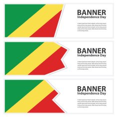 republic of the congo Flag banners collection independence day N2