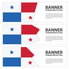 panama Flag banners collection independence day N2