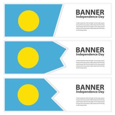 palau Flag banners collection independence day N2