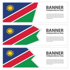 Namibia Flag banners collection independence day N2