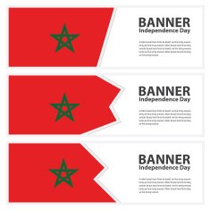 morocco Flag banners collection independence day N2