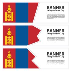 mongolia Flag banners collection independence day N2