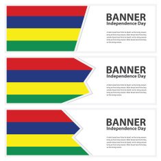 mauritius Flag banners collection independence day N2