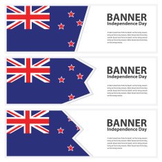 New Zealand Flag banners collection independence day N2
