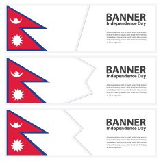 nepal Flag banners collection independence day N2