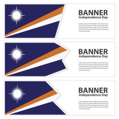 Marshall Islands Flag banners collection independence day N2