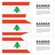 Lebanon Flag banners collection independence day N2